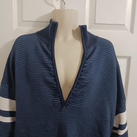 Aerie Offline 1/4 Zip Pullover Sweater Size XL Black Cotton Blend Pullover Men - Picture 5 of 11